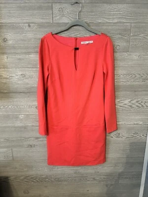 Vestido Trina Turk Salmón Melocotón Leatrice Manga Larga Talla 2 Con Bolsillos Foto 1 de 4