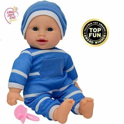 THE NEW YORK DOLL COLLECTION 11 inch Soft Body Doll in Gift Box - 11" Baby Doll (Boy)