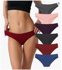 Women’s Bikini Underwear Breathable Cotton Panties for Womens 6 Pack Ladies Stre - Picture 1 of 7