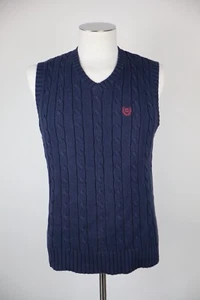 Chaps Sweater Sleeveless Vest Man Size XL Man Sweater Casual Vintage Cotton - Picture 1 of 7