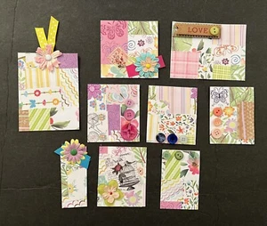 #2696 FLOWERS SPRING EPHEMERA TAGS EMBELLISHMENTS JUNK JOURNAL SCRAPBOOK -Tonya - Picture 1 of 20