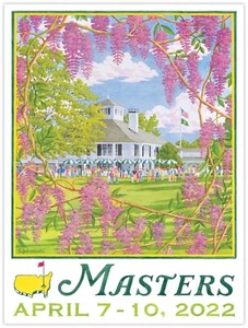 Official 2022 Masters Tournament Golf Poster Scottie Scheffler 18" x 24" - Picture 1 of 12