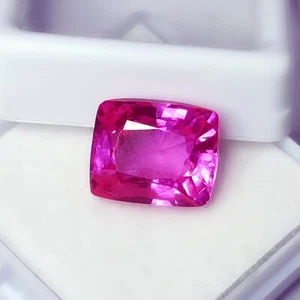 7.47 Ct Natural Pink Sapphire Certified Loose Gemstone Cushion Cut Sapphire Gems - Picture 1 of 7