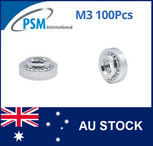SELF CLINCHING NUT M3-1 LARGE BODY 7.1 STAINLESS STEEL ( 1+) PCLS3.5M31 X100 - Picture 1 of 4