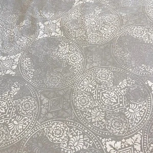 Pottery Barn Carins Duvet Cover Full/Queen Gray Organic Cotton Medallion No Sham - Picture 1 of 4