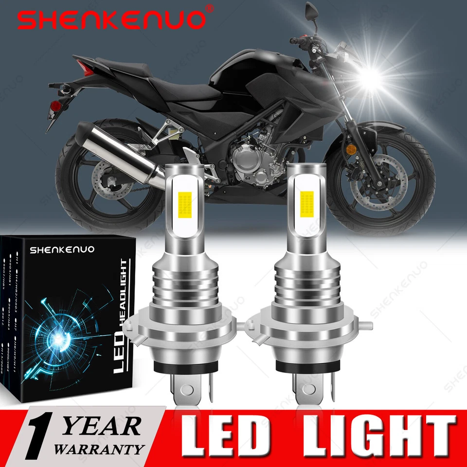 超亮 LED 车头灯灯泡适用于本田 CB300F 2015、2016、2017、2018 年美国库存 — 第 1/4 张图片