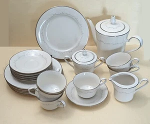 VAJILLA-IRENE de NORITAKE-Juego de servicio de té para 6 personas (21) piezas. - Imagen 1 de 16