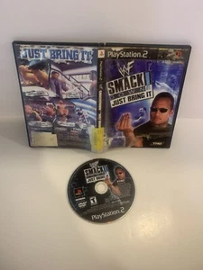 Disco y estuche de juego de lucha libre PS2 WWF SmackDown Just Bring It PlayStation 2, 2001 - Imagen 1 de 6