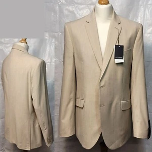 M&S AUTOGRAMM feine WOLLE reich TAILORED Fit BLAZER Jacke ~ Gr. 44 Reg. ~ NEUTRAL - Bild 1 von 8