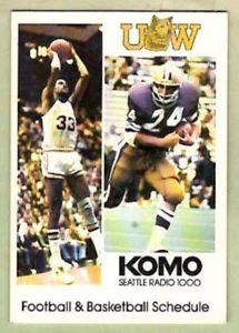 WASHINGTON HUSKIES ~ 1979-81 Football & Basketball Pocket Schedule ~ FREE SHIP - Afbeelding 1 van 1