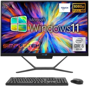 Aio Tout en Un Écran Tactile i5 10 Gen 24 " Full HD Windows 11 Pro 8GB 120GB - - Photo 1/9