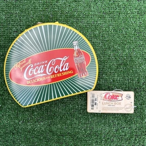 Coca-Cola Brand Metal Lunch Box Tin Case Retro Classic Round Coke Logo NEW - Picture 1 of 6