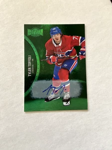 2021-22 UD NHL Metal Universe Tyler Toffoli Emerald Green Auto /10 Canadiens - Picture 1 of 2