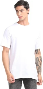 T-shirt uomo Calvin Klein manica corta cotone bianco brillante taglia media - Foto 1 di 3