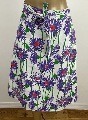 Falda envolvente vintage años 70 The Lilly Pulitzer flor púrpura cintura 30" Foto 1 de 4
