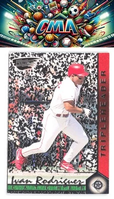 1999 Pacific Revolution #30 Ivan Rodriguez Tripleheader Tiers #/299 - Image 1 of 2