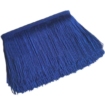 Fransenborte, Dekoration, Möbel, Gardinen, Basteln, 10 m Seide, Blau, Fransen... - Bild 1 von 4