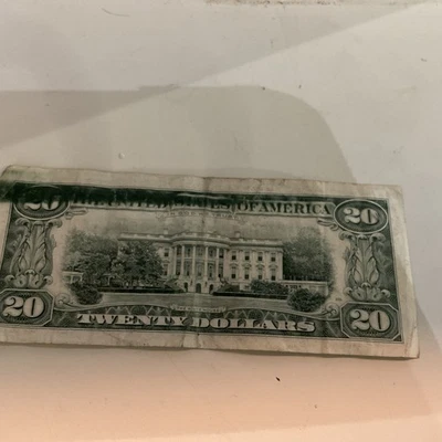 Defective $20 Bill From 1988 MISPRINT  OVER INKED - Image 1 of 4