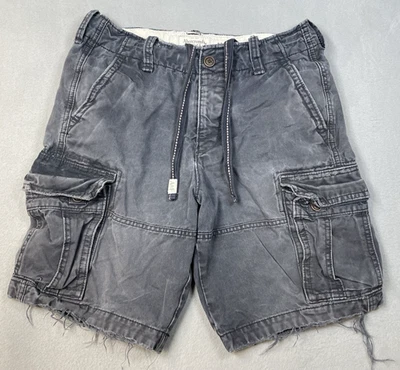 Vintage Abercrombie & Fitch Cargo Shorts Men’s 32 Gray Heavy Cotton Y2K Style - Image 1 of 4