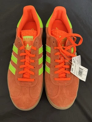 Talla 8 - Zapatillas Adidas Gazelle Negritas Solares Naranja Verde Nuevas Sin Caja Foto 1 de 4