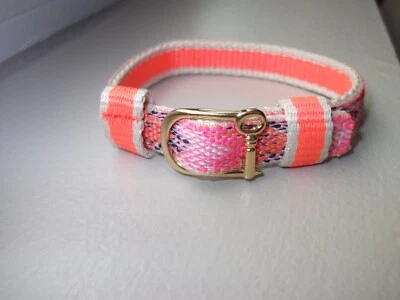 Держите коллективный одиночный сплетенный группы - розовый мульти/коралловая полоса браслет подержанный - Изображение 1 из 4