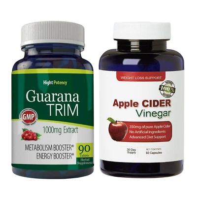Extracto de guaraná refuerzo del metabolismo vinagre de sidra de manzana suplemento para perder peso Foto 1 de 4