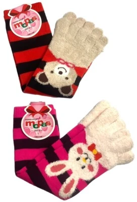 Women Plush Toe Socks Puffy Warm Fuzzy Bunny   Bear Soft Cute Girl Teens 9-11 - Image 1 of 4