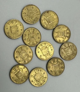 11 Vintage TCT BEER MUG TOKENS - Picture 1 of 3