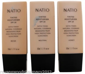 Natio Tinted Moisturiser SPF 20+  50mL ::CHOOSE YOUR SHADE:: - Picture 1 of 8