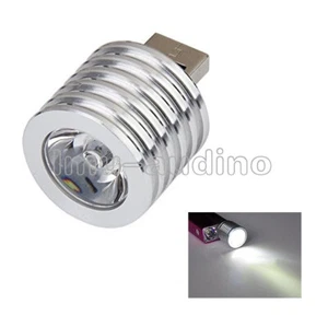 Nuevo Aluminio 3W USB LED Blanco Lámpara Enchufe Foco Linterna Luz Blanca - Imagen 1 de 9