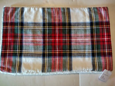 Pottery Barn праздник красный Стюарт клетку шерпа назад 16 x 26 поясничная подушка чехол новый - Изображение 1 из 4