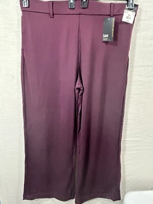 Pierna ancha tiro alto Rodeo 22 M toque elástico color ciruela Foto 1 de 4