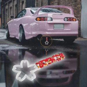 Anillo blanco Sakura flor JDM Tsurikawa tren autobús coche correa de manija -RD perros nailon - Imagen 1 de 7
