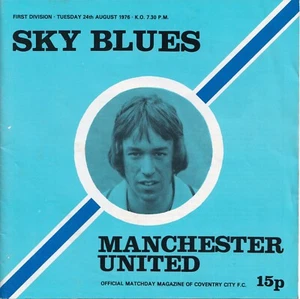 Coventry City Manchester United 1976 Division 1 League Football Programme - Picture 1 of 3
