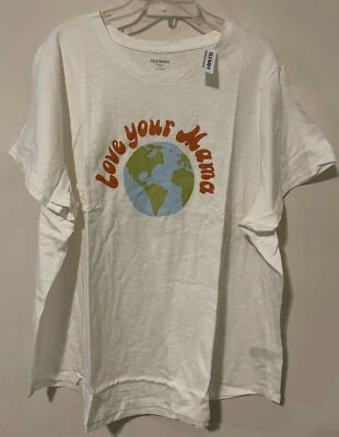 Old Navy Women’s Size 4x Off White Cotton - Love Your Mama - Tshirt NWT! A2290 - Image 1 of 3