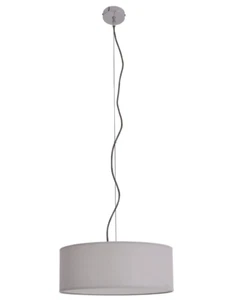 Näve Pendellampe Pendel Hängelampe Lampe Leuchte Stoff Chrom grau 7056516 - Bild 1 von 1