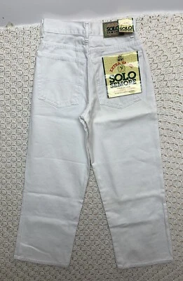 Pantalones de mezclilla blancos holgados de patinador de colección años 90 Solo Semore para hombre etiqueta 28 aproximadamente 25x27 Foto 1 de 4
