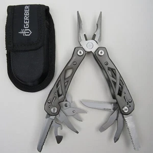 Gerber Stainless Steel Suspension 14-in-1 Multi-Tool with Sheath 6-1/2" Open - Picture 1 of 4