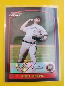 2003 Bowman Chrome Refractors #66 Geoff Jenkins - Milwaukee Brewers