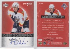 2007-08 Upper Deck Black Diamond Gemography Stephen Weiss #G-SW Auto