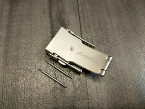 Cierre de reloj con botón doble hebilla de acero inoxidable 18 mm 20 mm para reloj Seiko - Imagen 1 de 10