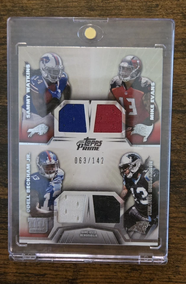 Beckham Jr. Evans Watkins Benjamin 2014 Topps Prime Quad Combo Relics #QCRWEBB  - Image 1 of 1