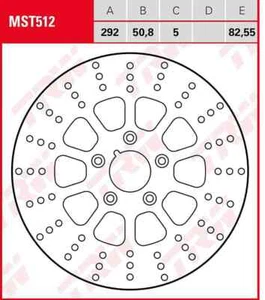 Harley Davidson FLHTC 1340 1984-1998 TRW disco de freno fijo redondo MST512 - Imagen 1 de 1
