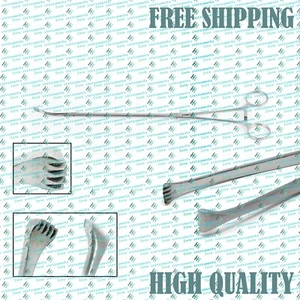 Thoracoscopy Allis Tissue Forceps straight Jaws Valve Surgery Vats Instruments - Picture 1 of 3