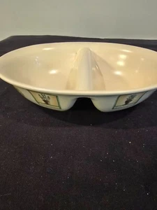 Pfaltzgraff Naturewood 10" Divided Serving Dish/Bowl – Herb Stoneware - Picture 1 of 8