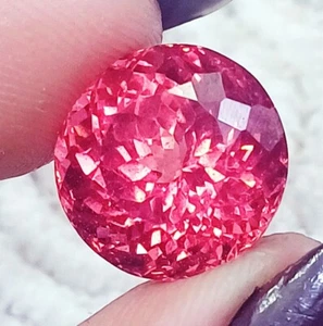 Morganita natural 14,10 quilates corte príncipe piedra preciosa suelta forma redonda certificada - Imagen 1 de 6