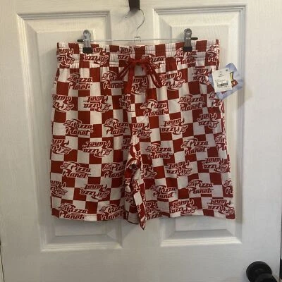 Pantalones cortos Toy Story Pizza Planet Lounge nuevos con etiquetas, talla pequeña, rojos Foto 1 de 4