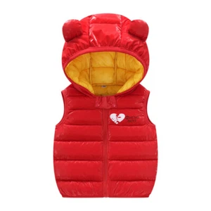Children Warm Down Vest Autumn Baby Boys Girls Sleeveless Waistcoat Kids Outerwe - Picture 1 of 7