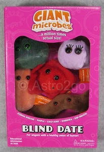 GIANT MICROBES-BLIND DATE THEME BOX-Pimple Cold Sore Diarrhea Bad Breath Kissing - Picture 1 of 3