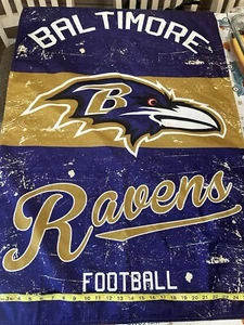 Baltimore Ravens Heavy Weight Flag , 2 Wall Signs . Heavy Plastic Type. Nice!!! - Picture 1 of 9